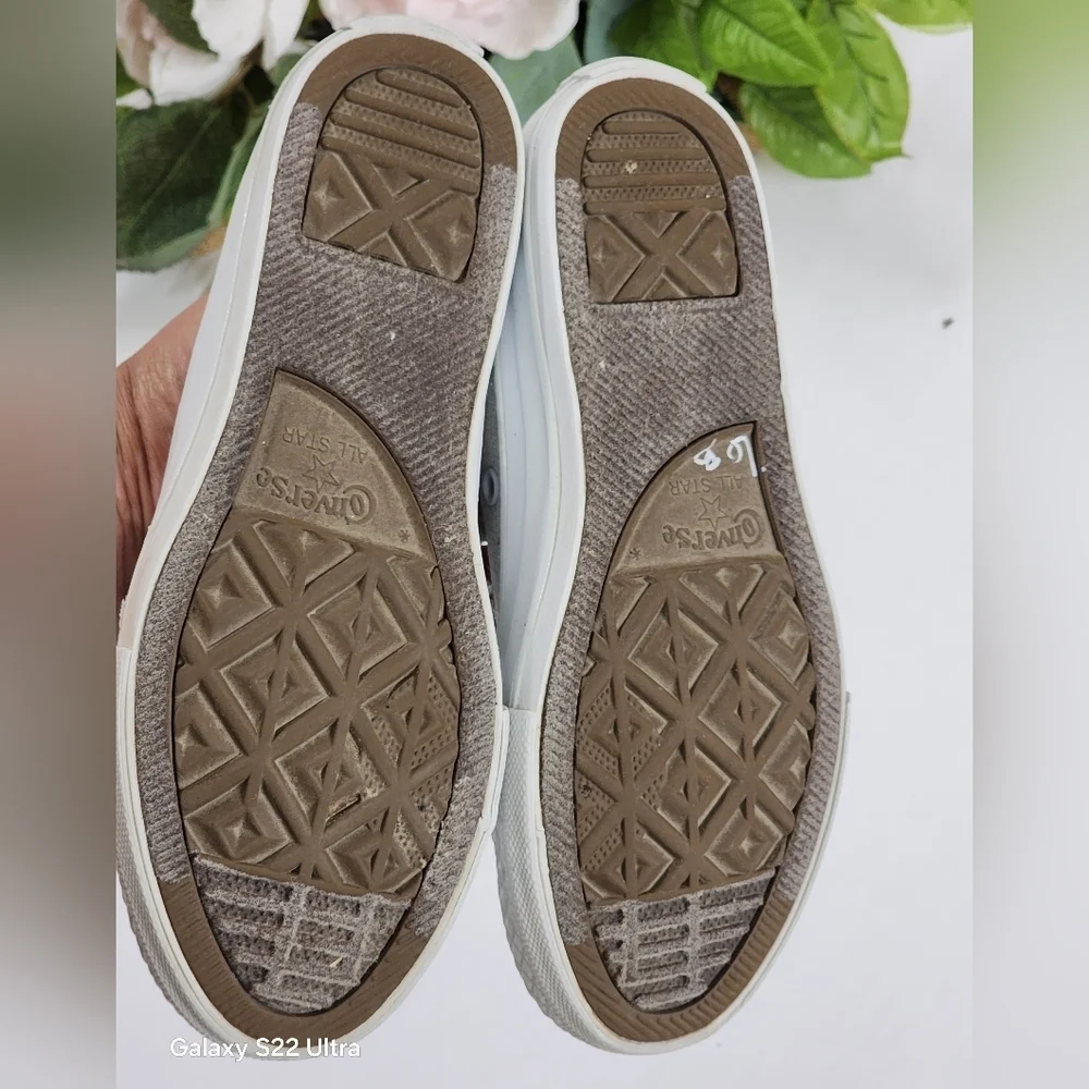 Converse Kids Shimmering Silver Sneakers